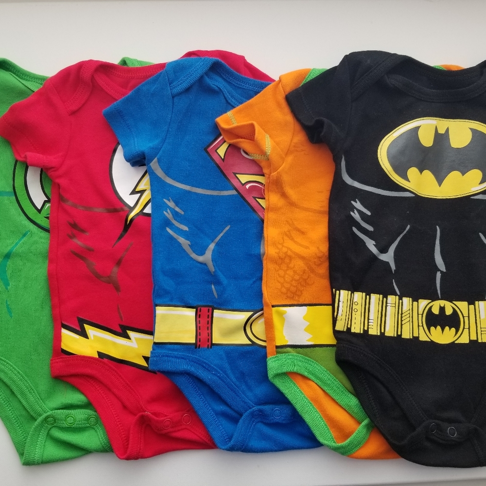 Justice League Baby Onesie Set